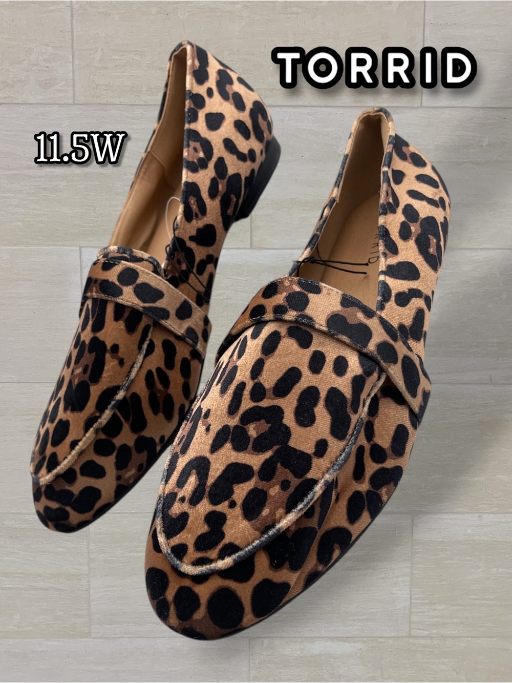 NWT Torrid Leopard Print Loafers Flats Wide Width 11.5W